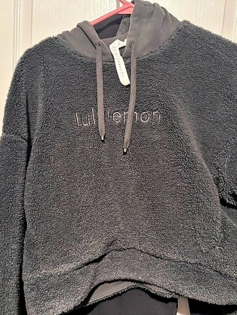 lululemon Textured Fleece Embroidered Logo Hoodie grey